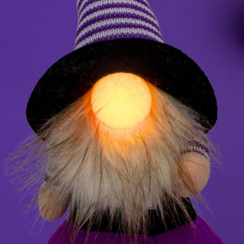 FIGURKA DEKORACYJNA NA DYNI 25CM LED HALLOWEEN FIOLET