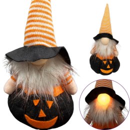 FIGURKA DEKORACYJNA NA DYNI CZARNEJ 25CM LED HALLOWEEN