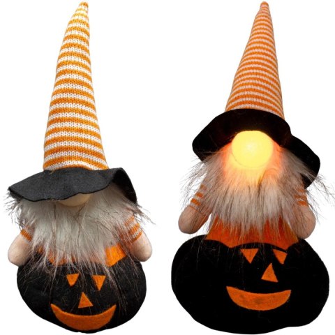 FIGURKA DEKORACYJNA NA DYNI CZARNEJ 25CM LED HALLOWEEN