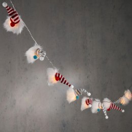 LAMPKI GIRLANDA 12SZT NA BATERIE SKRZATY MIKOŁAJE CIEPŁY BIAŁY LUCA