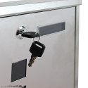 NAŚCIENNA SKRZYNKA POCZTOWA NA LISTY ZE STALI INOX Z GAZETNIKIEM