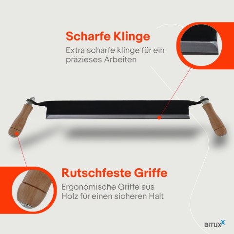 Piła do drewna, piła do cięcia wzdłużnego, strug, dłuto, skrobak proste 13'' Bituxx