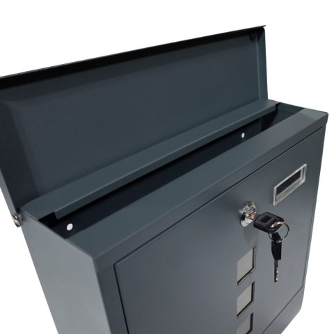 Skrzynka na listy pocztowa Czarna z okienkiem