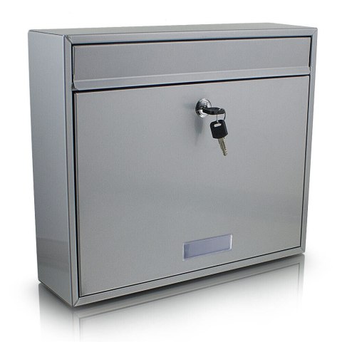 Solidna Skrzynka pocztowa na listy siwa lakierowana wrzutnia odporna