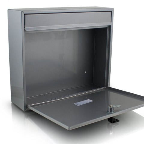 Solidna Skrzynka pocztowa na listy siwa lakierowana wrzutnia odporna