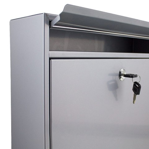 Solidna Skrzynka pocztowa na listy siwa lakierowana wrzutnia odporna