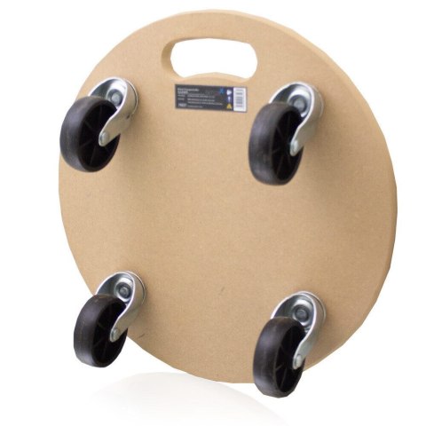 Wózek transportowy do 200kg płyta okrągła mdf 38cm na kółkach do przewożenia