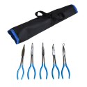 Zestaw szczypiec 5szt. BITUXX półokrągłe proste kątowe Komplet precyzyjne