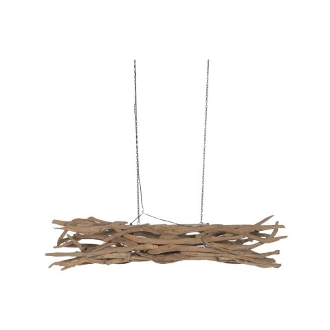 Lampa Sufitowa Home ESPRIT Czarny Naturalny Drewno Żelazo drewno tekowe 50 W