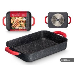 Grill Kinvara Biały Czarny Czerwony Silikon Aluminium 32 x 25 cm