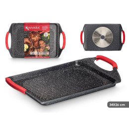 Grill Kinvara Biały Czarny Czerwony Silikon Aluminium 34 x 26 cm