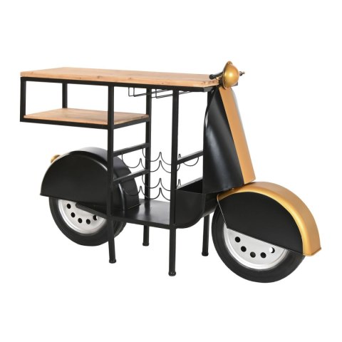 Stojak na Butelki Home ESPRIT Czarny Złoty 134 X 36 X 92 CM