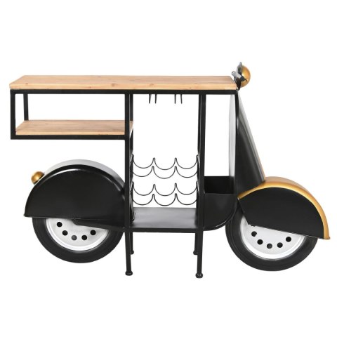 Stojak na Butelki Home ESPRIT Czarny Złoty 134 X 36 X 92 CM