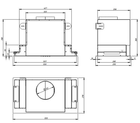 Okap AKPO WK-12 EVITA CZARNY PÓŁMAT 60 CZARNE SZKŁO 450
