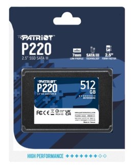 SSD PATRIOT P220 512GB SATA3 2,5