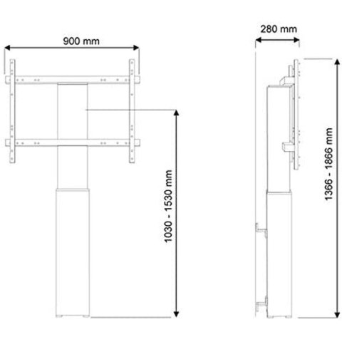 Uchwyt na TV Neomounts PLASMA-W2250BLACK 42" 100" 130 Kg