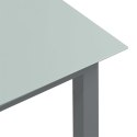 Stół ogrodowy, jasnoszary, 80x80x74 cm, aluminium i szkło