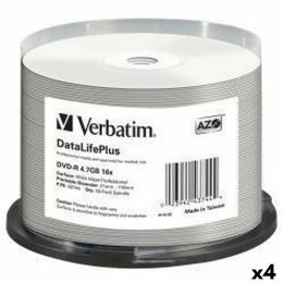 DVD-R Verbatim DATALIFE PLUS 4,7 GB 16x 50 Części (4 Sztuk)