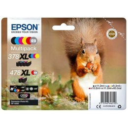 Oryginalny Wkład Atramentowy Epson Multipack 6-colours 378XL / 478XL Claria Photo HD Ink Czarny