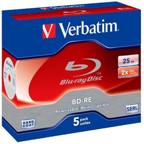 Blu-ray BD-RE Verbatim 25 GB 6x 5 Części (10 Sztuk)