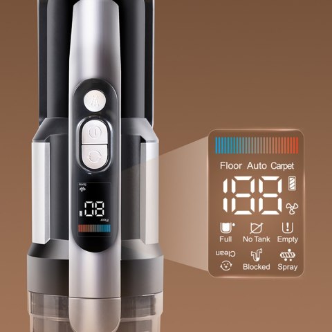 4w1 Bezprzewodowy odkurzacz i myjka JIMMY PW11 Pro HEPA 460W - srebrny czarny