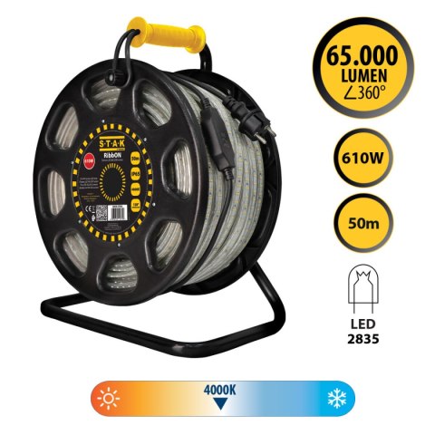 Węże LED Stak 610 W Światło LED 4000 K 65000 Lm Białe Światło