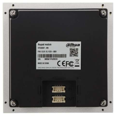 Klawiatura numeryczna Dahua DHI-VTO4202F-MK Srebrzysty Metal