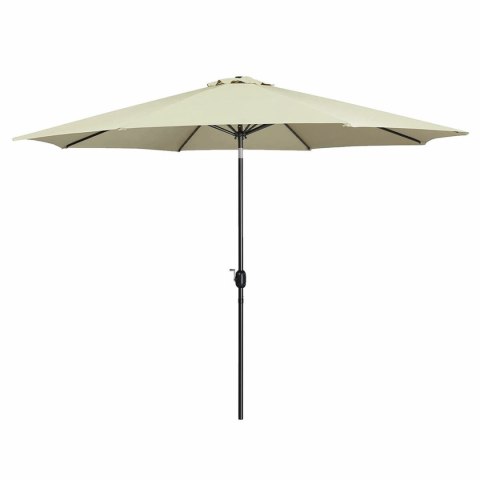 Marbueno Parasol Acero 8 Varillas D300 cm Poliester Beige Jardín, Piscina 10486
