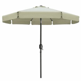 Marbueno Parasol Acero 8 Varillas D300 cm Poliester Beżowy Ogród, Basen 10490