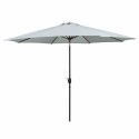 Marbueno Parasol Acero 8 Varillas D300 cm Poliester Blanco Jardín, Piscina 10487
