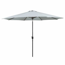 Marbueno Parasol Acero 8 Varillas D300 cm Poliester Blanco Jardín, Piscina 10487