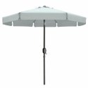 Marbueno Parasol Acero 8 Varillas D300 cm Poliester Blanco Jardin, Piscina 10491