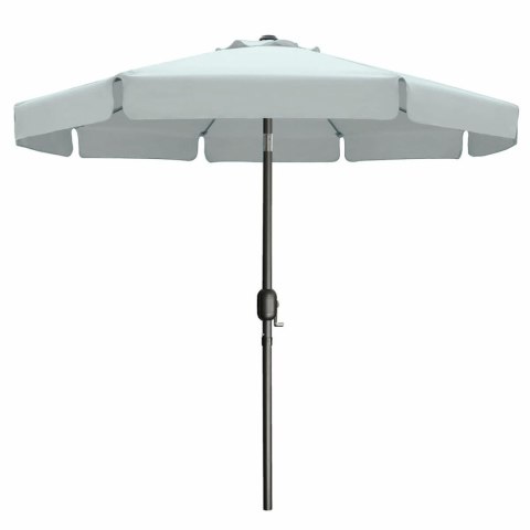 Marbueno Parasol Acero 8 Varillas D300 cm Poliester Blanco Jardin, Piscina 10491