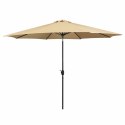 Marbueno Parasol Acero 8 Varillas D300 cm Poliester Marron Jardin, Piscina, Terraza