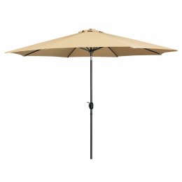 Marbueno Parasol Acero 8 Varillas D300 cm Poliester Marron Jardin, Piscina, Terraza
