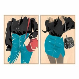 Płótno DKD Home Decor polistyrenu Płótno Kobieta