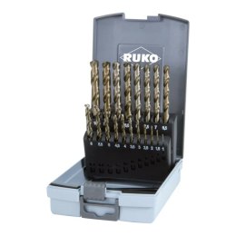 Zestaw wierteł RUKO Stal szybkotnąca (HSS) 9 mm 10 mm 6 mm 3 mm 7 mm 5 mm 4 mm 2 mm 8 mm 1,5 mm 2,5 mm 3,5 mm 4,5 mm 5,5 mm 1 mm