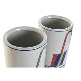 Stojak na parasole DKD Home Decor Wielokolorowy Miejska 19 x 19 x 44 cm 19 x 19 x 45 cm (2 Sztuk)