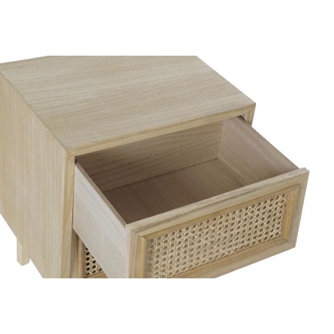 Stolik Nocny DKD Home Decor Naturalny Rattan Drewno paulowni (43 x 33,7 x 56 cm)
