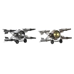 Stolné hodiny DKD Home Decor Złoty Srebrzysty Statek kosmiczny Loft (2 Sztuk)