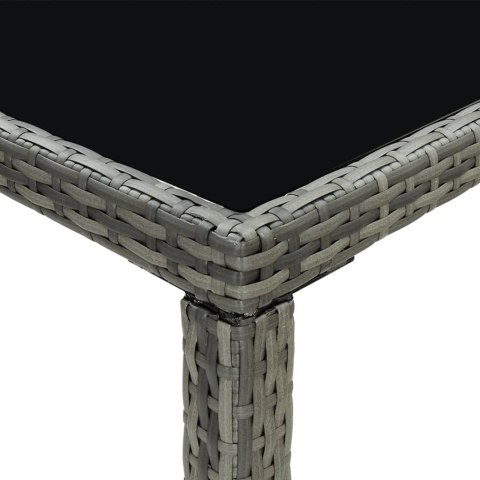 5-cz. zestaw mebli barowych do ogrodu, rattan PE, szary