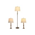 Lampa Stojąca Home ESPRIT Brązowy Krem 50 W 220 V 38 x 38 x 150 cm (3 Części)