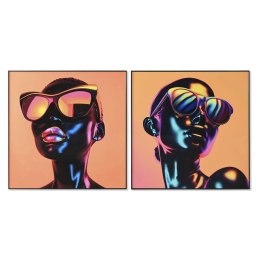 Obraz Home ESPRIT Aluminium Drewno MDF 80 x 3,5 x 80 cm