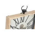 Zegar Ścienny Home ESPRIT Biały Naturalny Metal drewno sosnowe 60 x 8,5 x 73 cm
