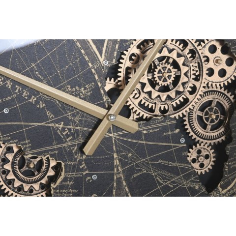 Zegar Ścienny Home ESPRIT Czarny Złoty Szkło Żelazo Vintage 62 x 8,5 x 62 cm