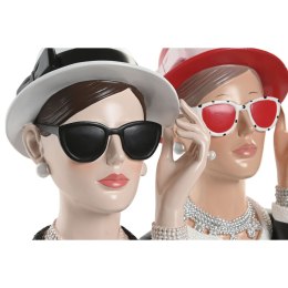 Figurka Dekoracyjna Home ESPRIT Czarny Czerwony Kobieta 17,5 X 14 X 27 CM (2 Sztuk)