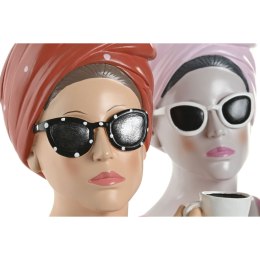 Figurka Dekoracyjna Home ESPRIT Czerwony Koral Kobieta 20 X 18,5 X 29 CM (2 Sztuk)