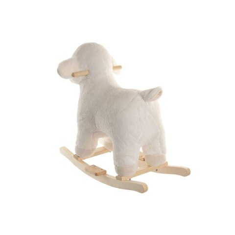 Fotel na biegunach Home ESPRIT Biały Naturalny Owca