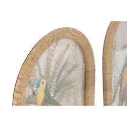 Obraz Home ESPRIT Szkło Rattan 35 X 2,5 X 60 CM (2 Sztuk)