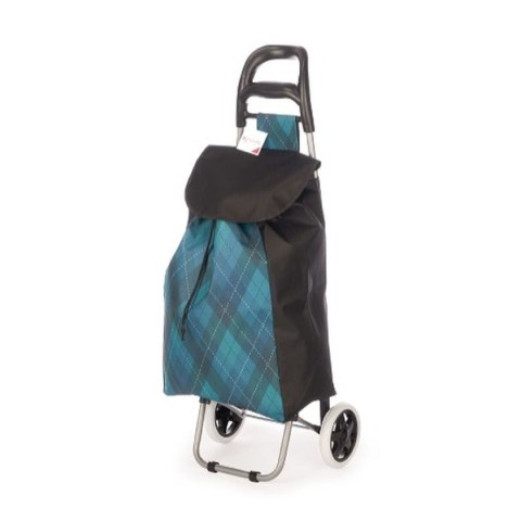 Wózek na Zakupy Kinvara Kolor Zielony 33 L 35,5 x 28 x 94 cm Romby (6 Sztuk)